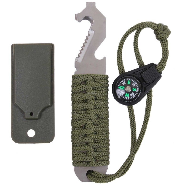 Rothco Paracord Survival Pry Tool, Olive Drab - Camping Without Borders